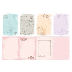 Iciel design 6孔活頁補充內頁 復古內頁 4款 x 8p B套組, 1套