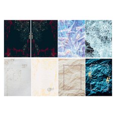 Iciel design 復古6孔活頁手帳補充內頁4件組 DESIGN C, 1套