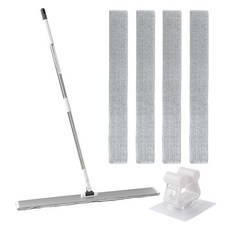 MONACO OLIVE 超寬合金拖把 90cm + 專用清潔布 4入 + 專用拖把架套組, 單一顏色, 1套