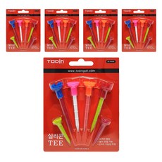TODIN 矽膠塑膠高爾夫球釘組, 混合色, 5套