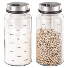 헬로키친 3단 조절 눈금 유리 양념병 300ml, 2개, 단품