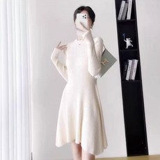 POPLARNC 女款Monolix不對稱針織連身裙 P26SPOPS112110, 象牙白