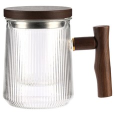 Samho Glass 木質手柄耐熱玻璃濾茶器組 SH teapot-4, 1套