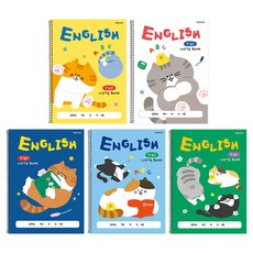 PINKFOOT 舒適寬格英文筆記本5件組, 混合顏色, 1套