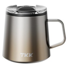 TKK 悅氧 Life 保溫馬克杯 316不鏽鋼 陶瓷內膽, 銀砂金, 1個, 240ml
