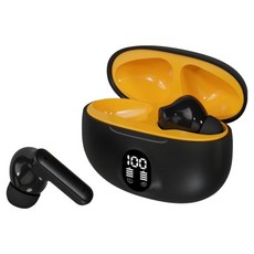 PLEIGO TWS LED 디스플레이 블루투스 이어폰, 블랙, N950
