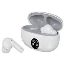 PLEIGO TWS LED 디스플레이 블루투스 이어폰, 화이트, N950