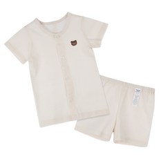 오가닉붐 유아용 썸머 반소 내의 상하의 세트