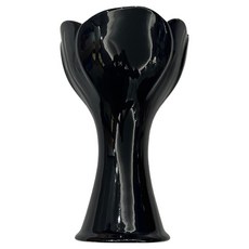 Souplace 現代線條陶瓷擺飾花瓶, 黑色(S265-0015B)