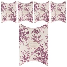 munid 玫瑰圖案半月盒, 5個, 紅色