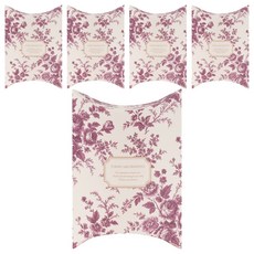 뮤니드 장미패턴 반달박스, 5개, 레드