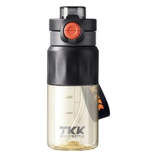 TKK 超凡雙飲運動水壺 附加寬提繩, 火山黑, 1個, 620ml