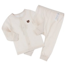 오가닉붐 유아용 간절기용 썸머 긴소 내의 상하의 세트