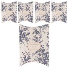 뮤니드 장미패턴 반달박스, 5개, 블루