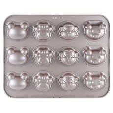 CHEFMADE 學廚 動物造型瑪德蓮模具 12格 WK9320, 1個