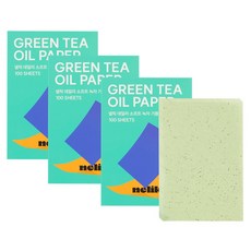 nelik 每日柔軟綠茶吸油麵紙, 100枚入, 3個