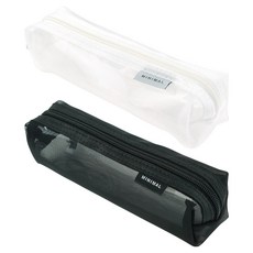 PINKFOOT 便攜式簡約網狀收納包2件組, 黑色, 白色, 1套