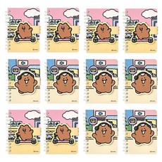 Joseonmunbanggu Gomdol Gomdol Gomdolhee 磁鐵筆記本 ver1 2款 x 6入組, 混合顏色, 1套