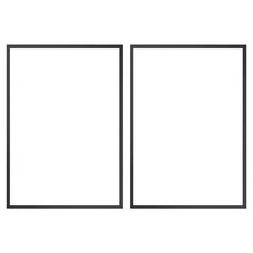 알루미늄 프레임 고급 인테리어 액자, 2개, 블랙