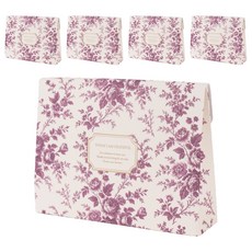 munid 玫瑰圖案三角紙袋, 5個, 紅色