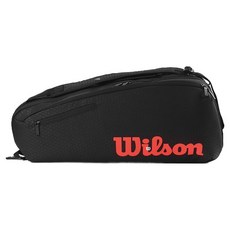 Wilson Classy V3 6PK 球拍袋 WR8038101001, BLACK + INFRARED, 1個