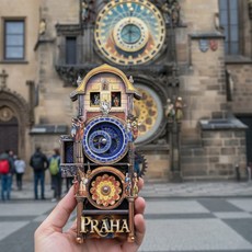 Anuro 布拉格天文鐘彩色冰箱磁鐵 旅行紀念品, 混合色