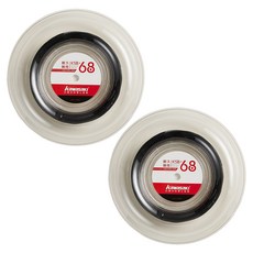 가와사키 배드민턴 스트링 KSB68, 블랙, 2개