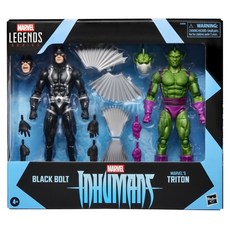 MARVEL 漫威 傳奇人物2件組 6吋 Inhumans Black Bolt & Triton, 混和顏色, 1套