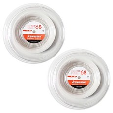 가와사키 배드민턴 스트링 KSB68, 화이트, 2개