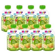 힙 유기농 과일 이유식 키위 인 페어 바나나, 혼합맛(배/바나나/키위), 100g, 8개