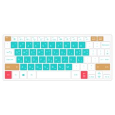 파인피아 LG 그램17 17Z90P / 17ZD90P / 17Z95P / 17ZD95P / 17ZD90SU / 17ZD90SP / 17Z90Q / 17ZB90Q 용 마카롱 문자인쇄 키스킨, MINT, 1개
