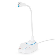지클릭커 G-SHOT RGB 게이밍 USB 콘덴서 컴퓨터 스탠드 마이크, 화이트, SA-W10
