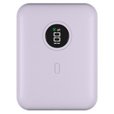 보바 22.5W 고속충전 미니 휴대용 보조배터리 10000mAh 멀티단자, VA-110, 퍼플