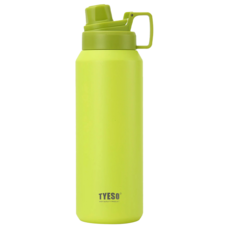 TYESO 泰碩 304不鏽鋼磨砂系列運動保溫水壺, 檸檬綠, 900ml, 1個