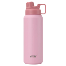 TYESO 泰碩 304不鏽鋼磨砂系列運動保溫水壺, 櫻花粉, 1500ml, 1個