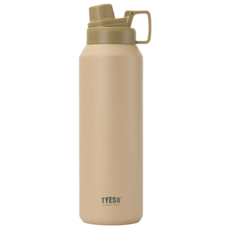 TYESO 泰碩 304不鏽鋼磨砂系列運動保溫水壺, 摩卡色, 1200ml, 1個