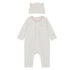 ETTOI 新生兒用Cornell修身連身衣 + 帽子禮品包裝組 + 購物袋