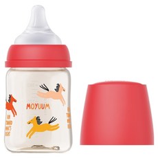 모윰 3세대 PPSU 올인원 젖병 유꼭지 드림포니, 썬레드, 1개, 170ml
