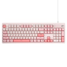 g-clicker OFFICEPRO Silence M RGB 無噪音有線防水鍵盤 104, 製造商軸, OPK50, 珊瑚色