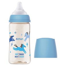 모윰 3세대 PPSU 올인원 젖병 유꼭지 드림포니, 아쿠아블루, 1개, 270ml