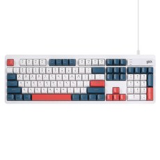 지클릭커 OFFICEPRO 사일런스 M RGB 무소음 유선 방수 키보드 104, 제조사축, OPK50, 건담