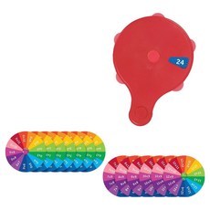 러닝리소스 스킬빌더스 곱셈 퀴즈 휠 + 활동카드 세트 LER3792S, 1세트, 혼합색상