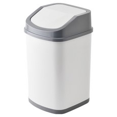 팬톤 CMYK 국내산 스윙 인테리어 사각 휴지통 10L, 화이트