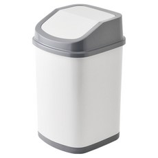 팬톤 CMYK 국내산 스윙 인테리어 사각 휴지통 5L, 화이트