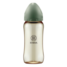 Simba 小獅王辛巴 蘊蜜鉑金PPSU寬口防脹氣奶瓶 全齡適用, 治綠色, 1個, 360ml