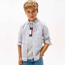 Tommy Hilfiger 兒童棉質彈性襯衫