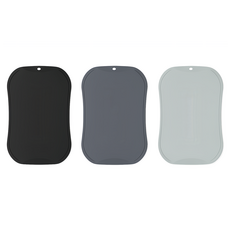 doble 不留刀痕砧板 大型 3件組, 1套, 砧板炭灰色 ＋ 藍灰色 ＋ 天空藍