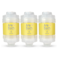 Dewbell Aro Bath 迷你維他命蓮蓬頭濾芯, 3個, 檸檬