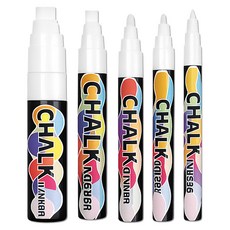 DADA 粉筆馬克筆5件組, 白色, 1套