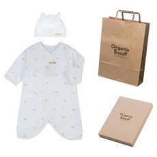 오가닉붐 말띠해 여름용 배냇가운 + 모자 + 쇼핑백 + 상자 세트